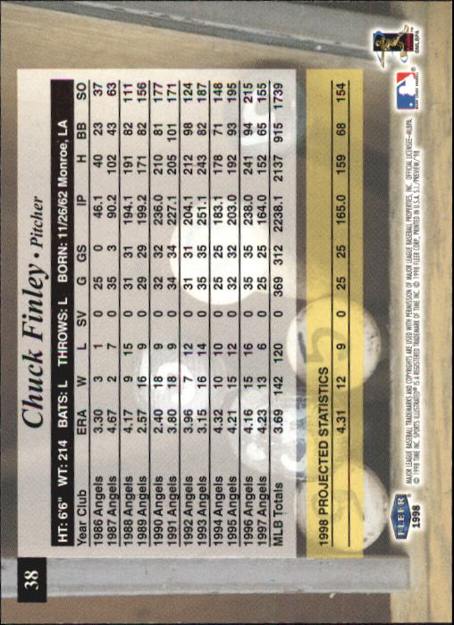 1998 Sports Illustrated Baseball (Fleer) Baseball "Main Set" Cards - Picture 41 of 198