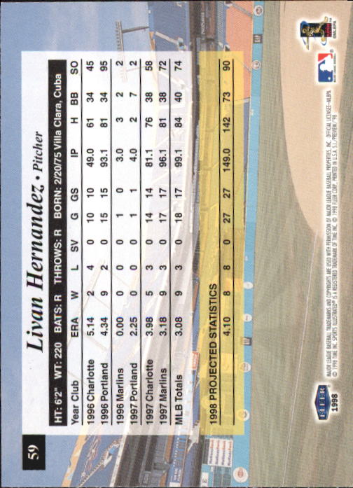 1998 Sports Illustrated Baseball (Fleer) Baseball "Main Set" Cards - Picture 63 of 198