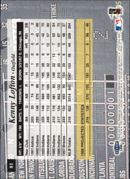 1998 Sports Illustrated Baseball (Fleer) Baseball "Main Set" Cards - Picture 89 of 198