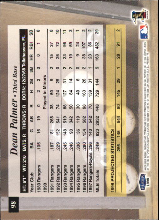 1998 Sports Illustrated Baseball (Fleer) Baseball "Main Set" Cards - Picture 111 of 198
