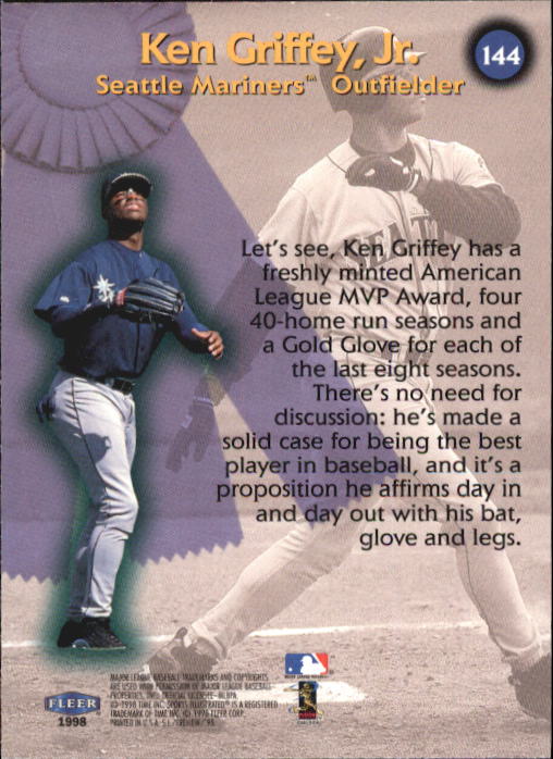 1998 Sports Illustrated Baseball (Fleer) Baseball "Main Set" Cards - Picture 153 of 198