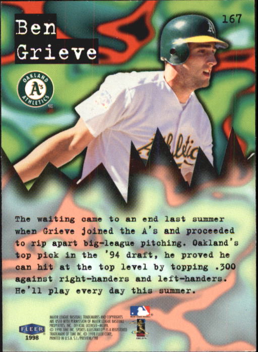 1998 Sports Illustrated Baseball (Fleer) Baseball "Main Set" Cards - Picture 173 of 198
