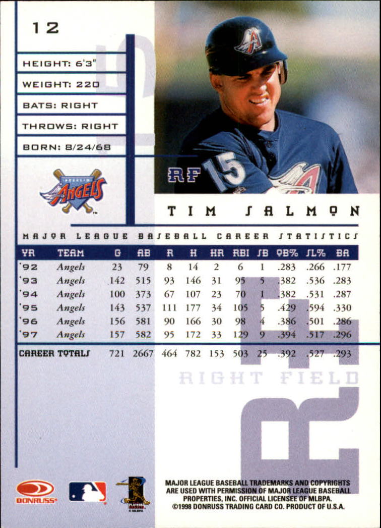 1998 Leaf Rookies and Stars Baseball "Main Set" Cards - Picture 11 of 217