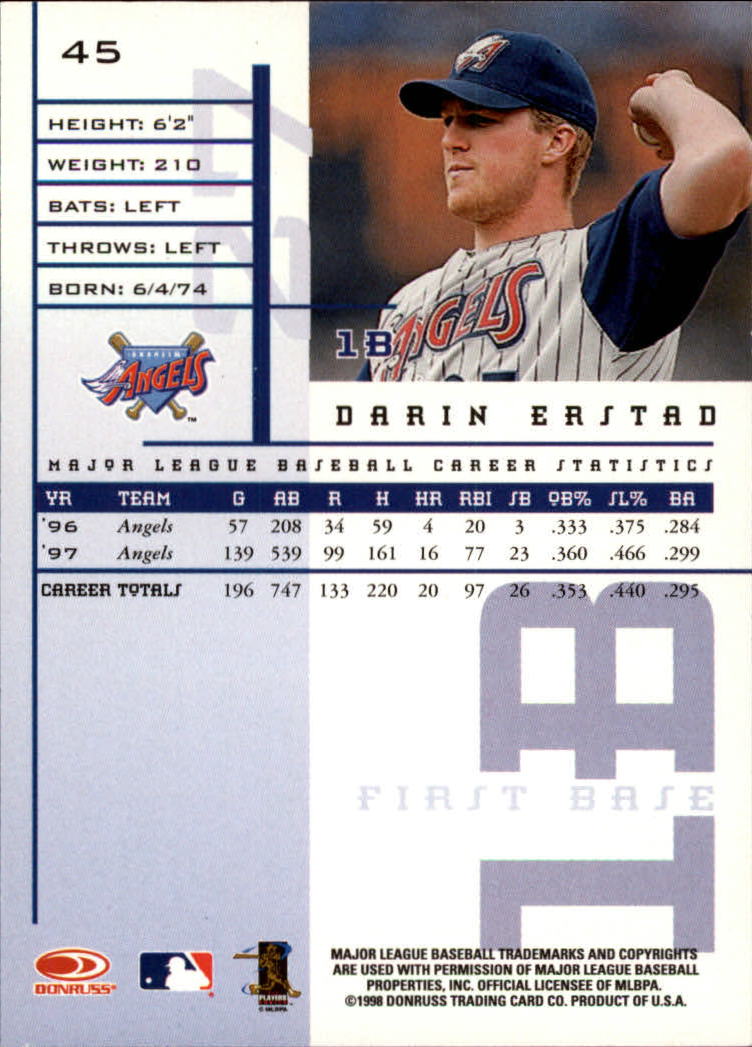 1998 Leaf Rookies and Stars Baseball "Main Set" Cards - Picture 43 of 217