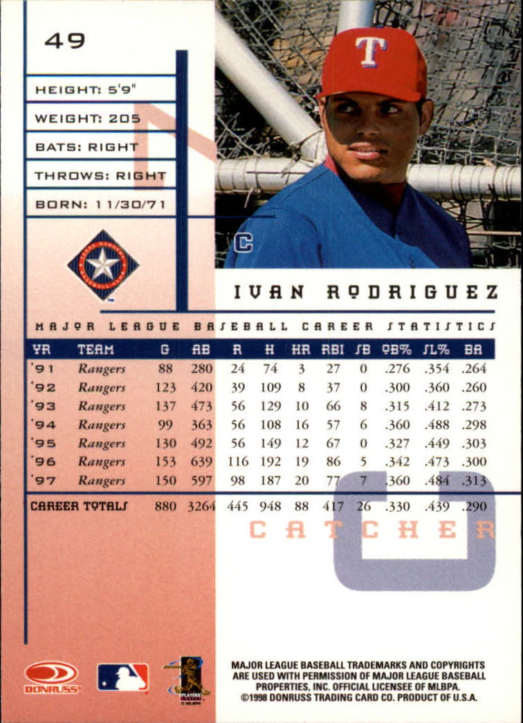 1998 Leaf Rookies and Stars Baseball "Main Set" Cards - Picture 47 of 217