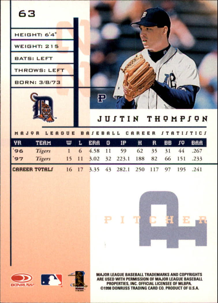 1998 Leaf Rookies and Stars Baseball "Main Set" Cards - Picture 59 of 217