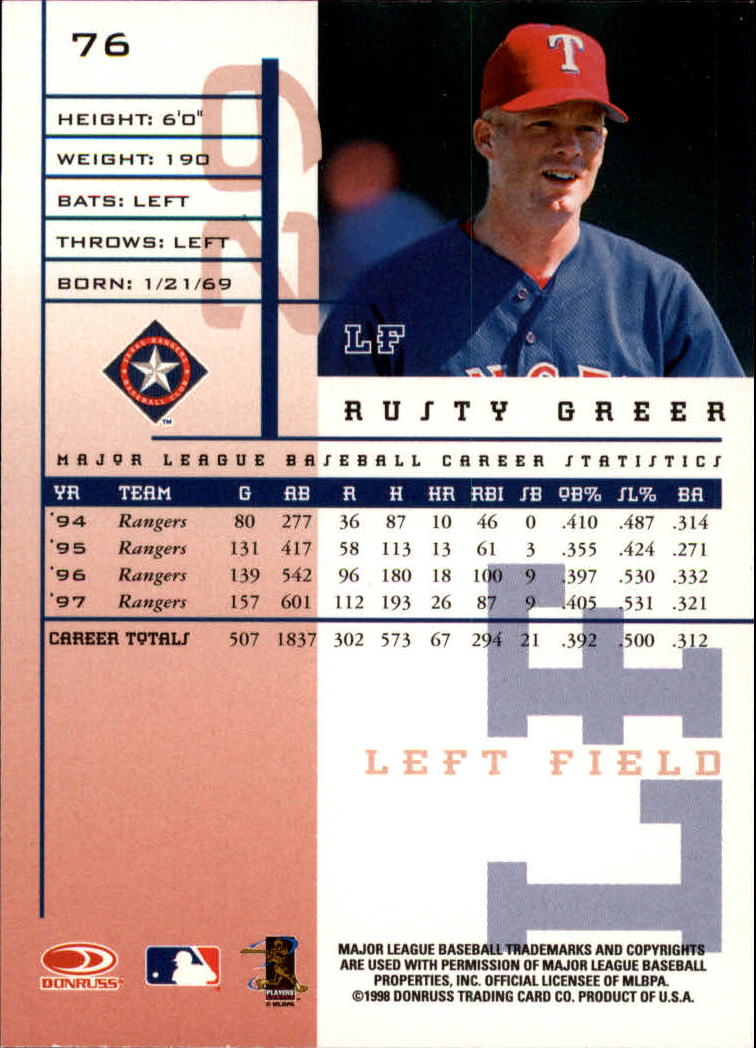 1998 Leaf Rookies and Stars Baseball "Main Set" Cards - Picture 71 of 217