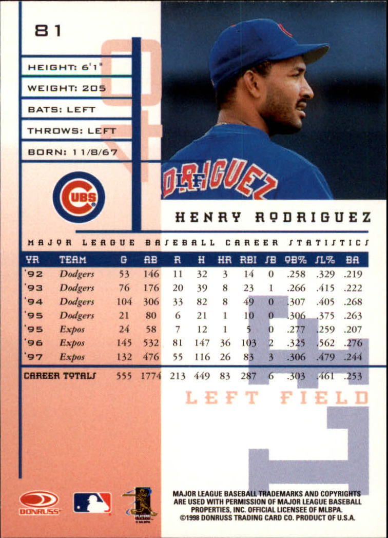 1998 Leaf Rookies and Stars Baseball "Main Set" Cards - Picture 79 of 217