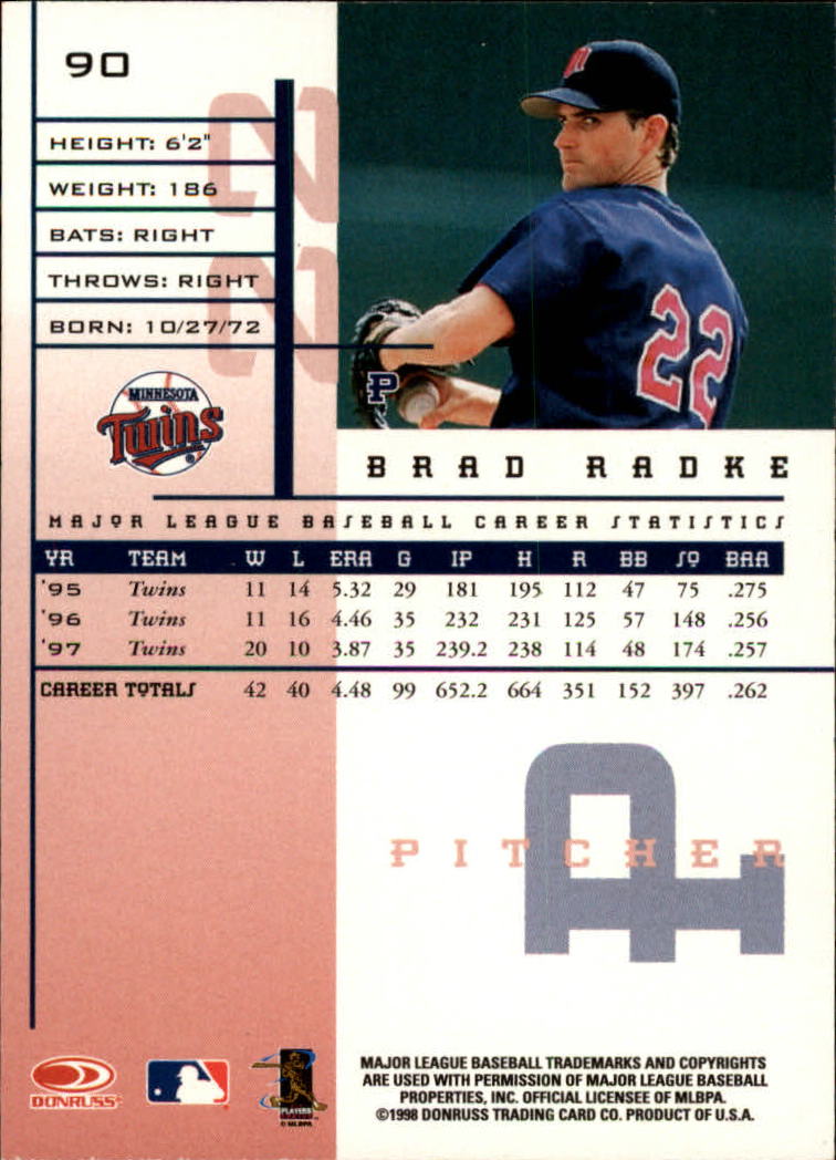 1998 Leaf Rookies and Stars Baseball "Main Set" Cards - Picture 89 of 217