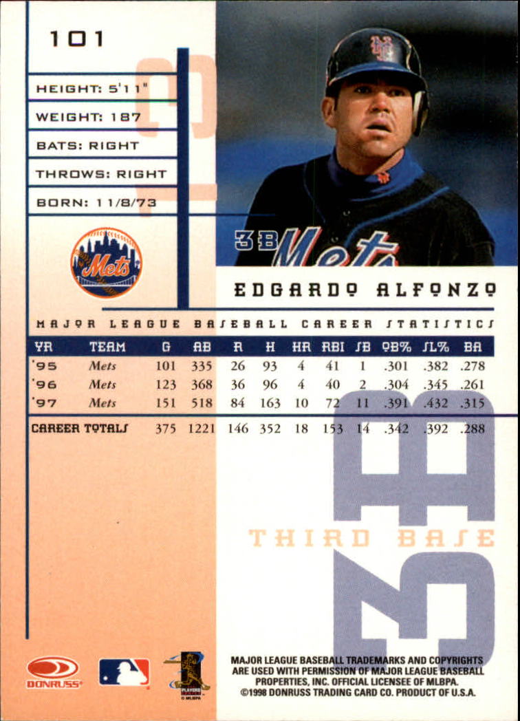 1998 Leaf Rookies and Stars Baseball "Main Set" Cards - Picture 101 of 217