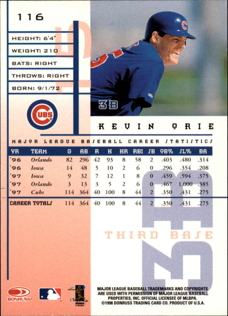 1998 Leaf Rookies and Stars Baseball "Main Set" Cards - Picture 123 of 217