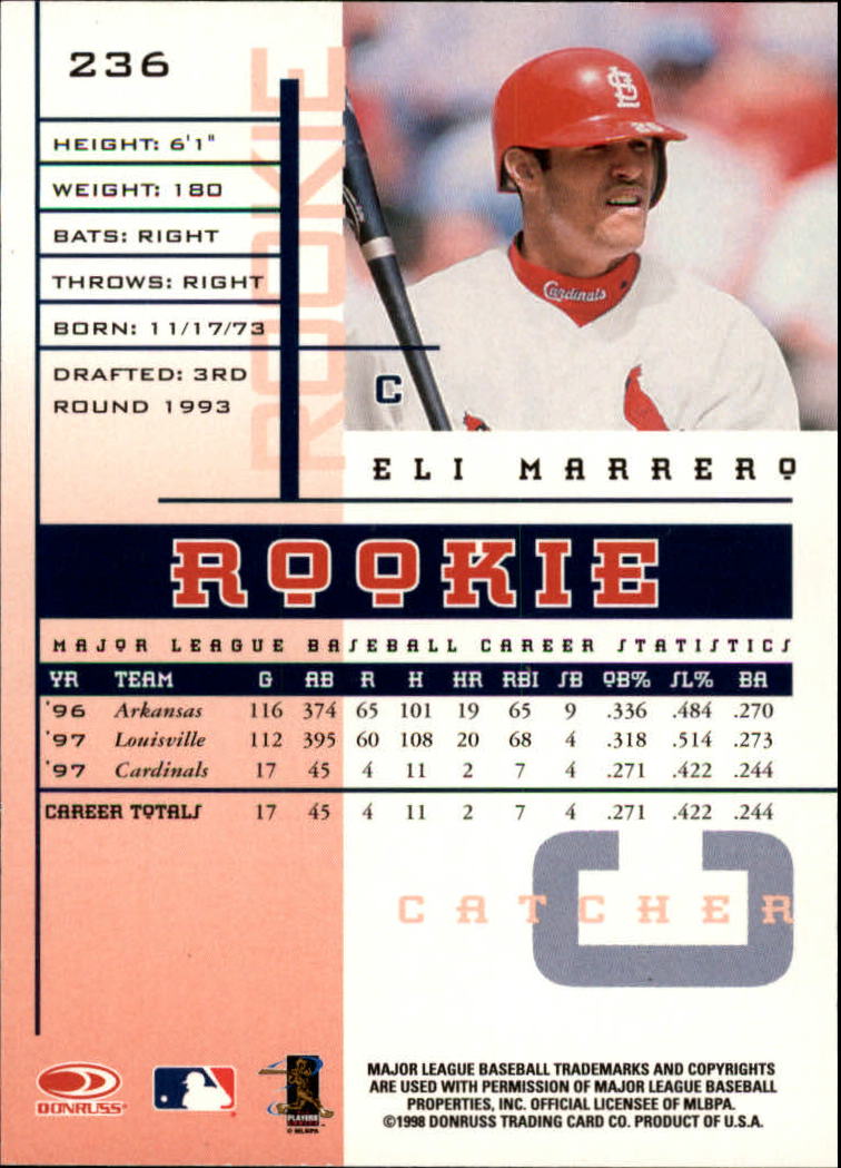 1998 Leaf Rookies and Stars Baseball "Main Set" Cards - Picture 165 of 217