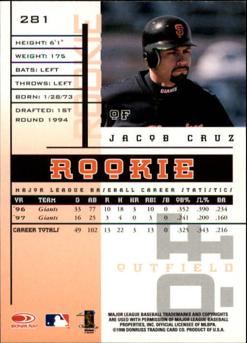 1998 Leaf Rookies and Stars Baseball "Main Set" Cards - Picture 195 of 217