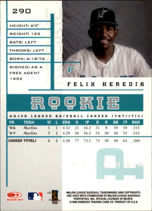 1998 Leaf Rookies and Stars Baseball "Main Set" Cards - Picture 201 of 217