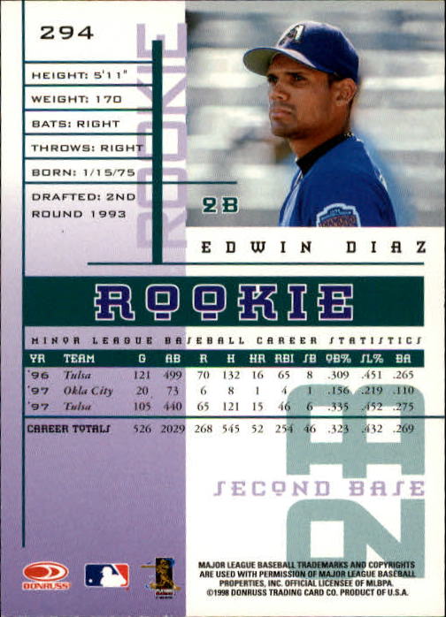 1998 Leaf Rookies and Stars Baseball "Main Set" Cards - Picture 205 of 217