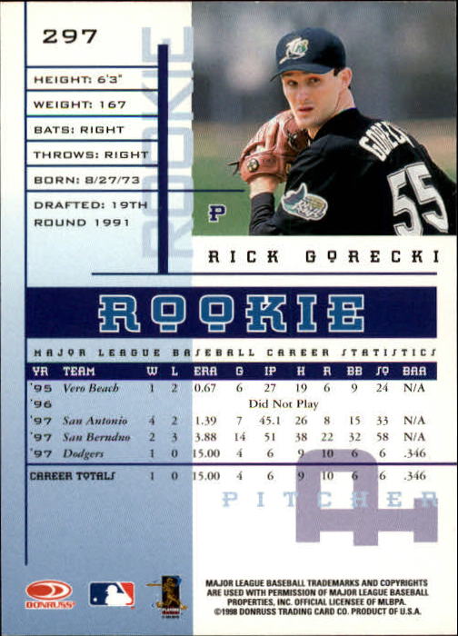 1998 Leaf Rookies and Stars Baseball "Main Set" Cards - Picture 209 of 217
