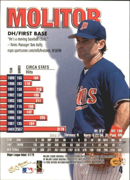 1998 Circa Thunder Baseball "Main Set" Cards #1 to #150 - Bild 9 von 301