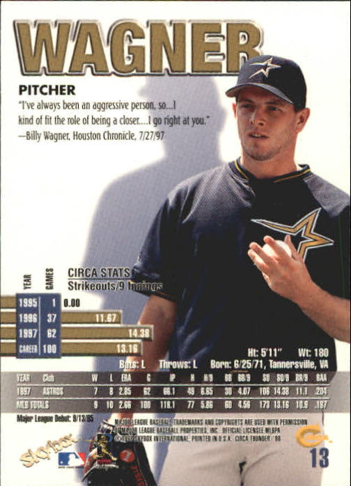 1998 Circa Thunder Baseball "Main Set" Cards #1 to #150 - Bild 27 von 301