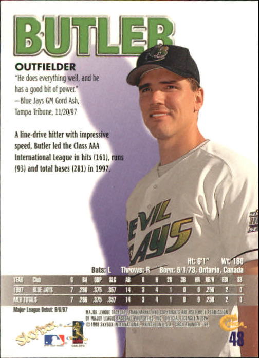 1998 Circa Thunder Baseball "Main Set" Cards #1 to #150 - Bild 97 von 301