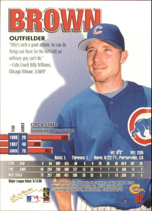 1998 Circa Thunder Baseball "Main Set" Cards #1 to #150 - Bild 165 von 301