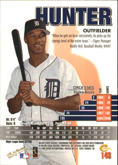 1998 Circa Thunder Baseball "Main Set" Cards #1 to #150 - Bild 297 von 301