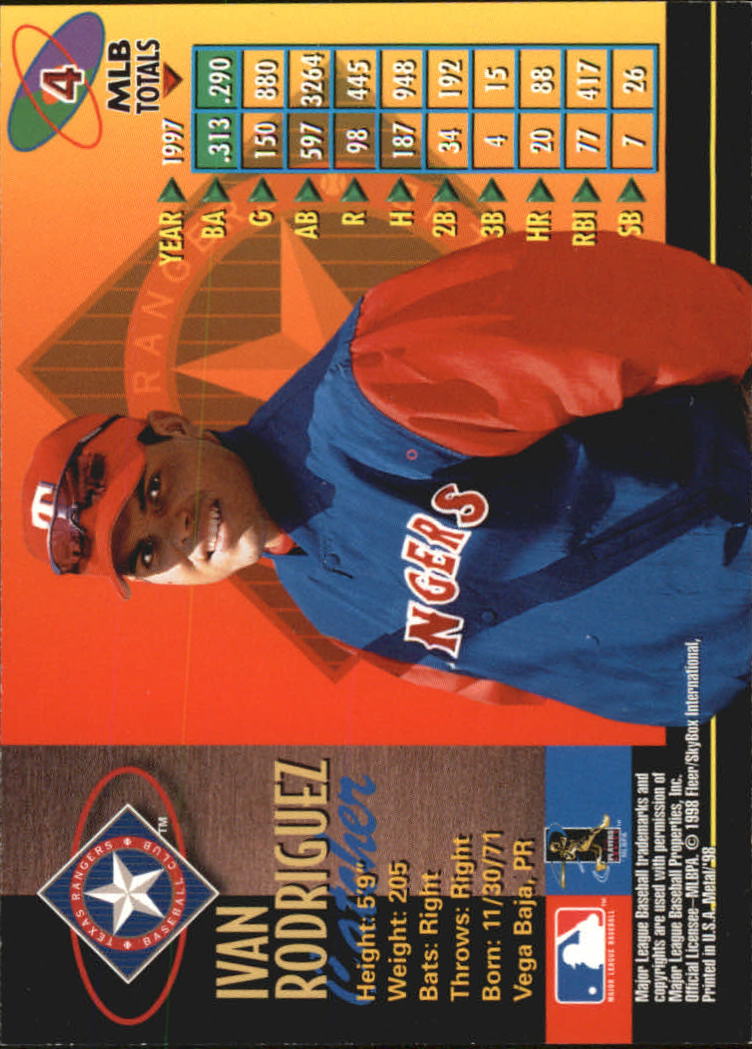 1998 Metal Universe Baseball "Main Set" Cards - Picture 9 of 441