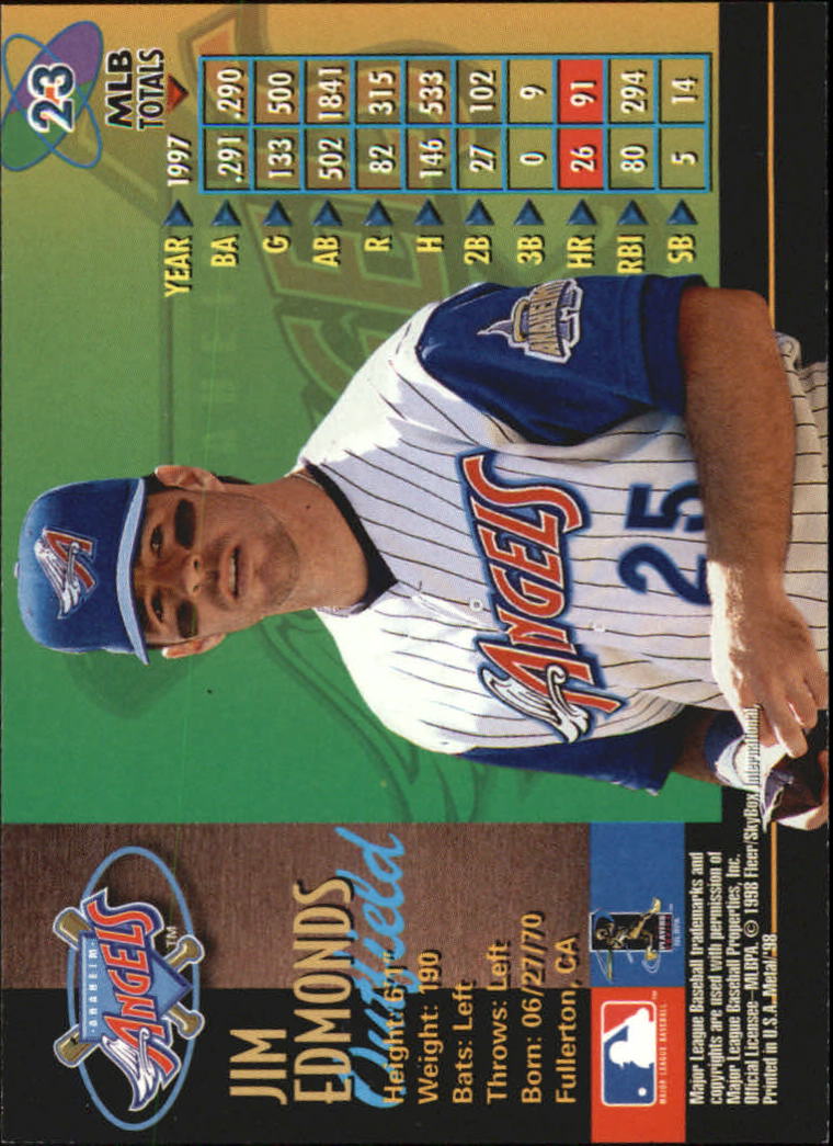 1998 Metal Universe Baseball "Main Set" Cards - Picture 47 of 441
