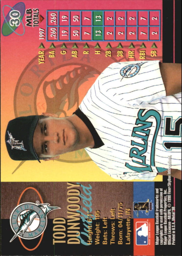 1998 Metal Universe Baseball "Main Set" Cards - Picture 61 of 441
