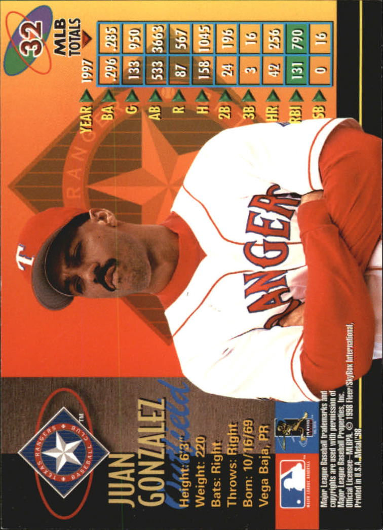 1998 Metal Universe Baseball "Main Set" Cards - Picture 65 of 441