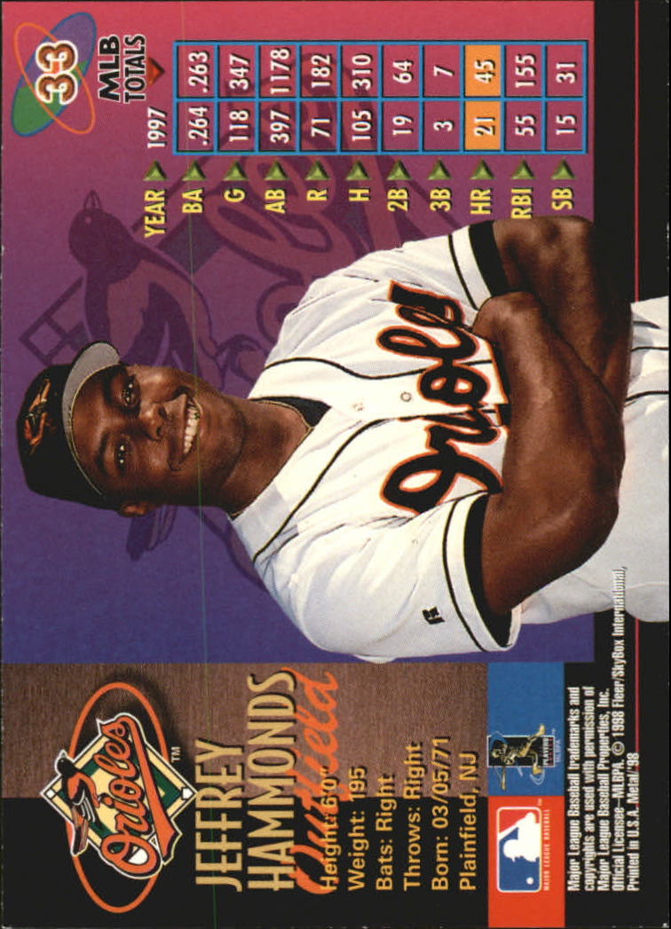 1998 Metal Universe Baseball "Main Set" Cards - Picture 67 of 441
