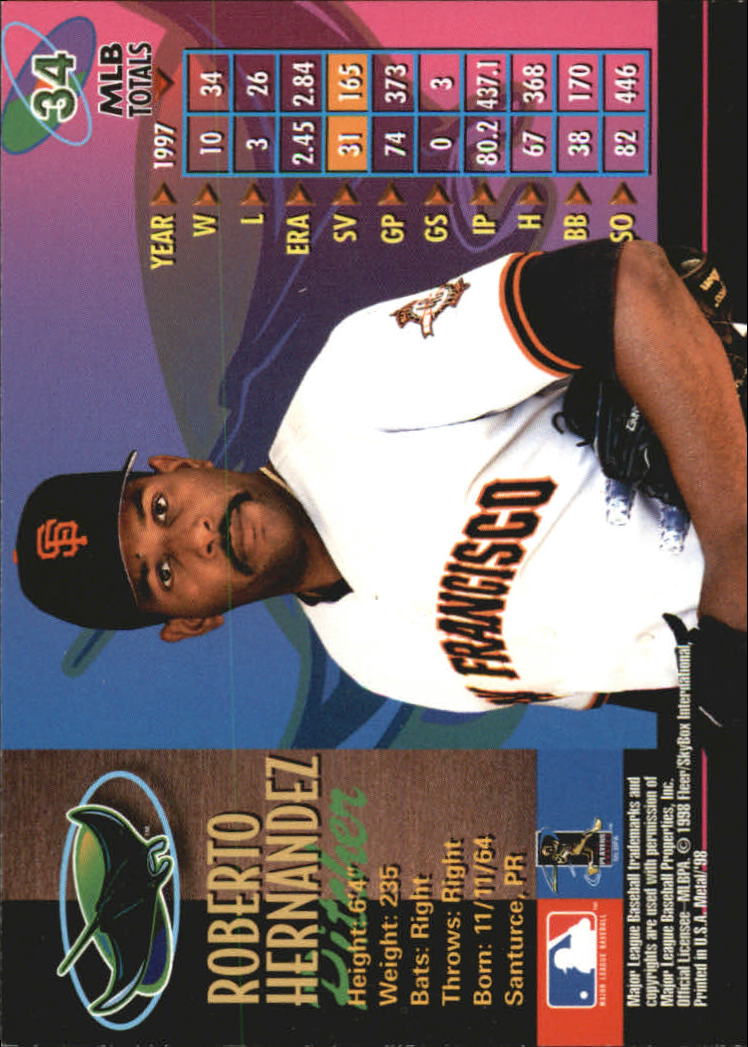 1998 Metal Universe Baseball "Main Set" Cards - Picture 69 of 441