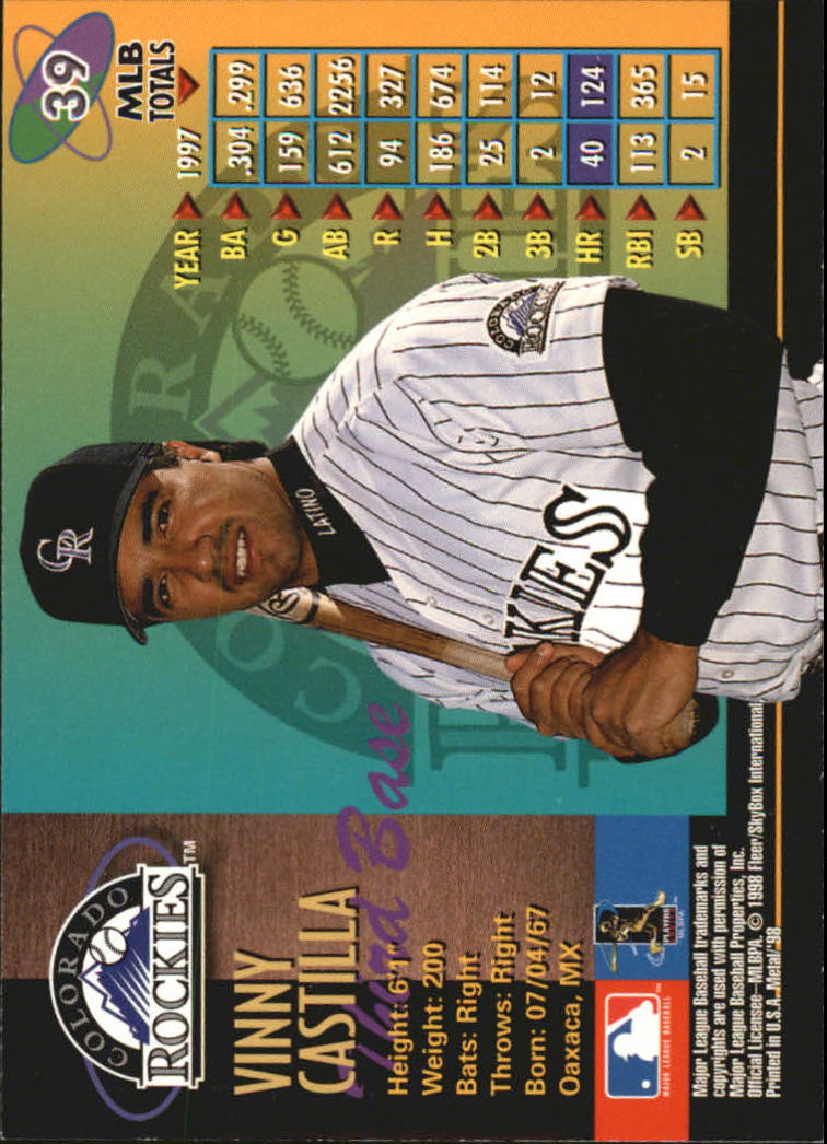 1998 Metal Universe Baseball "Main Set" Cards - Picture 79 of 441