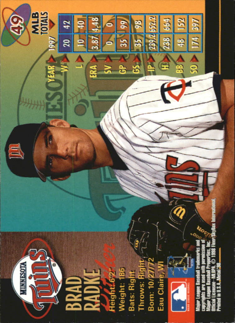 1998 Metal Universe Baseball "Main Set" Cards - Picture 99 of 441