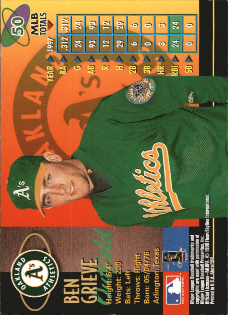 1998 Metal Universe Baseball "Main Set" Cards - Picture 101 of 441