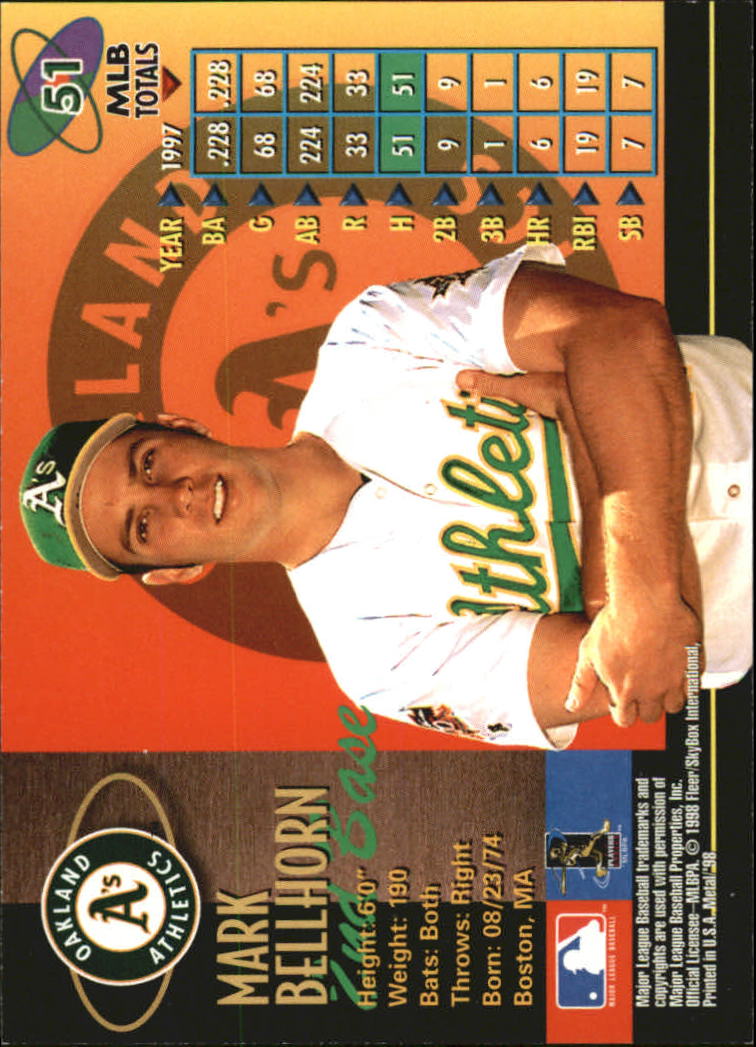 1998 Metal Universe Baseball "Main Set" Cards - Picture 103 of 441