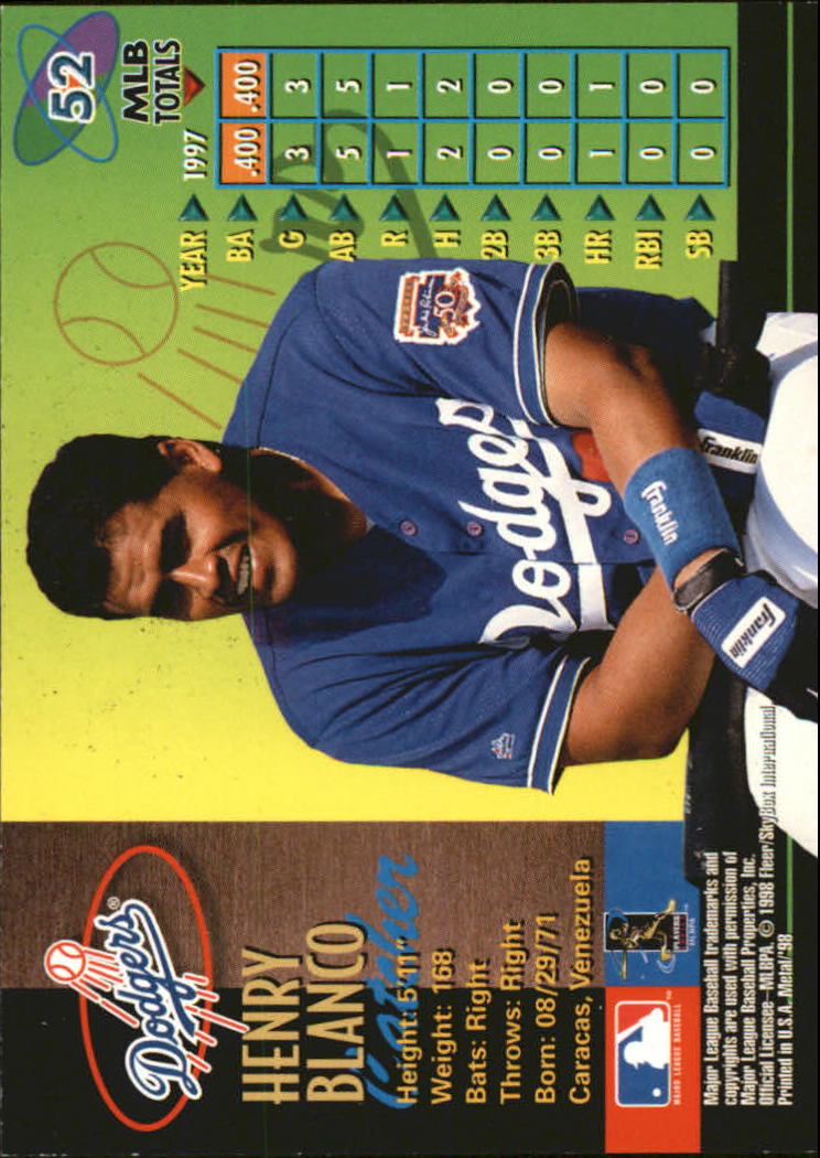 1998 Metal Universe Baseball "Main Set" Cards - Picture 105 of 441