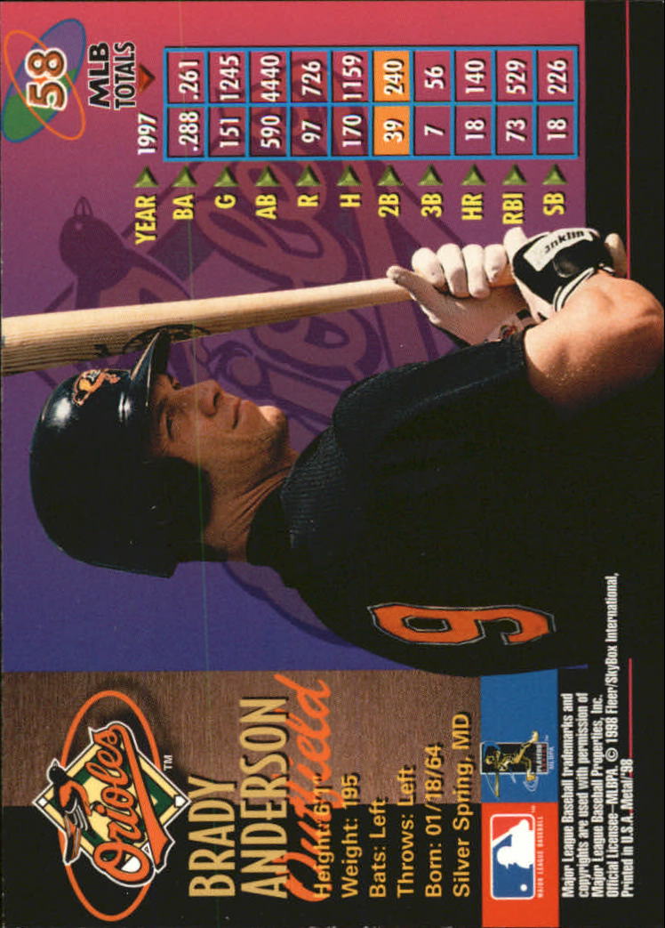 1998 Metal Universe Baseball "Main Set" Cards - Picture 117 of 441