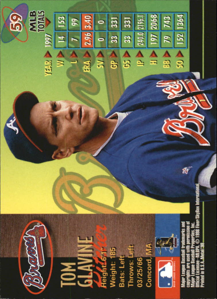 1998 Metal Universe Baseball "Main Set" Cards - Picture 119 of 441