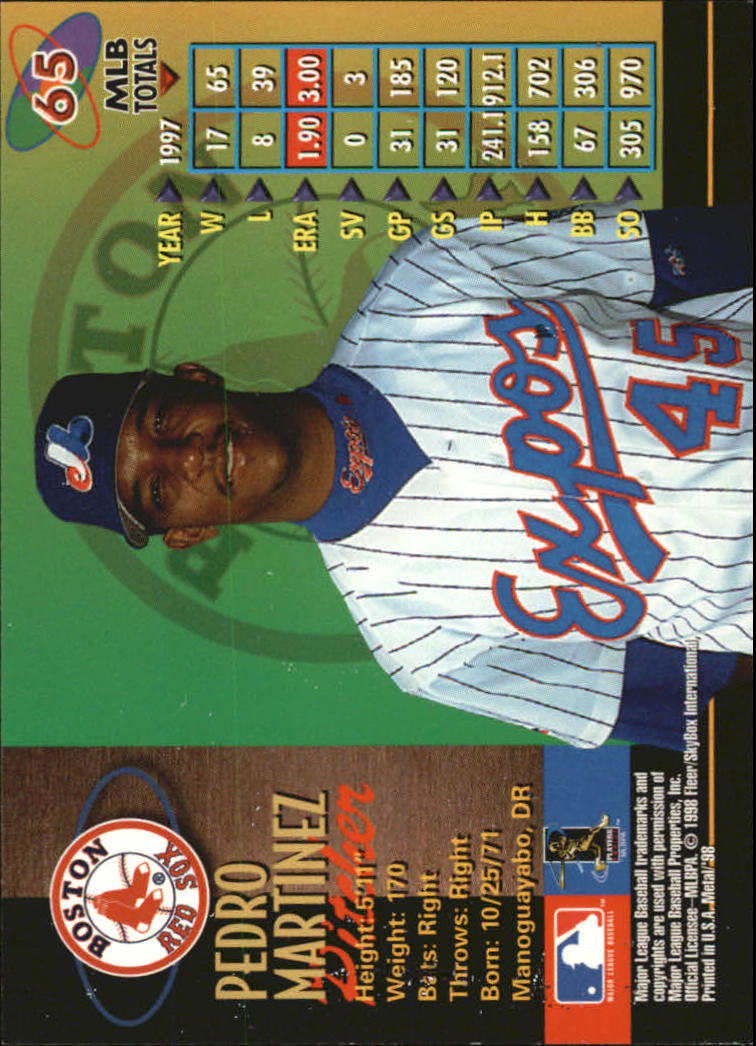 1998 Metal Universe Baseball "Main Set" Cards - Picture 131 of 441