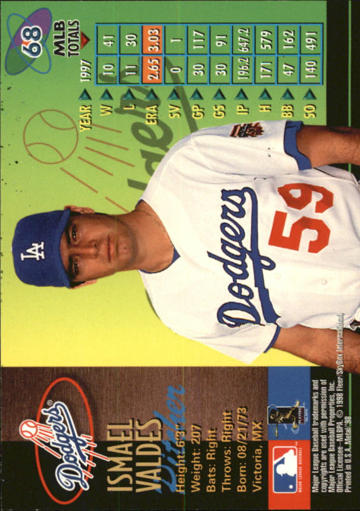 1998 Metal Universe Baseball "Main Set" Cards - Picture 137 of 441