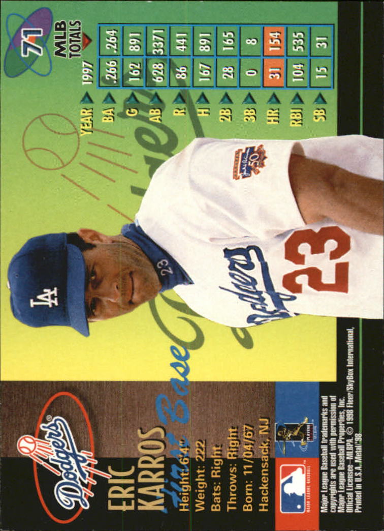 1998 Metal Universe Baseball "Main Set" Cards - Picture 143 of 441