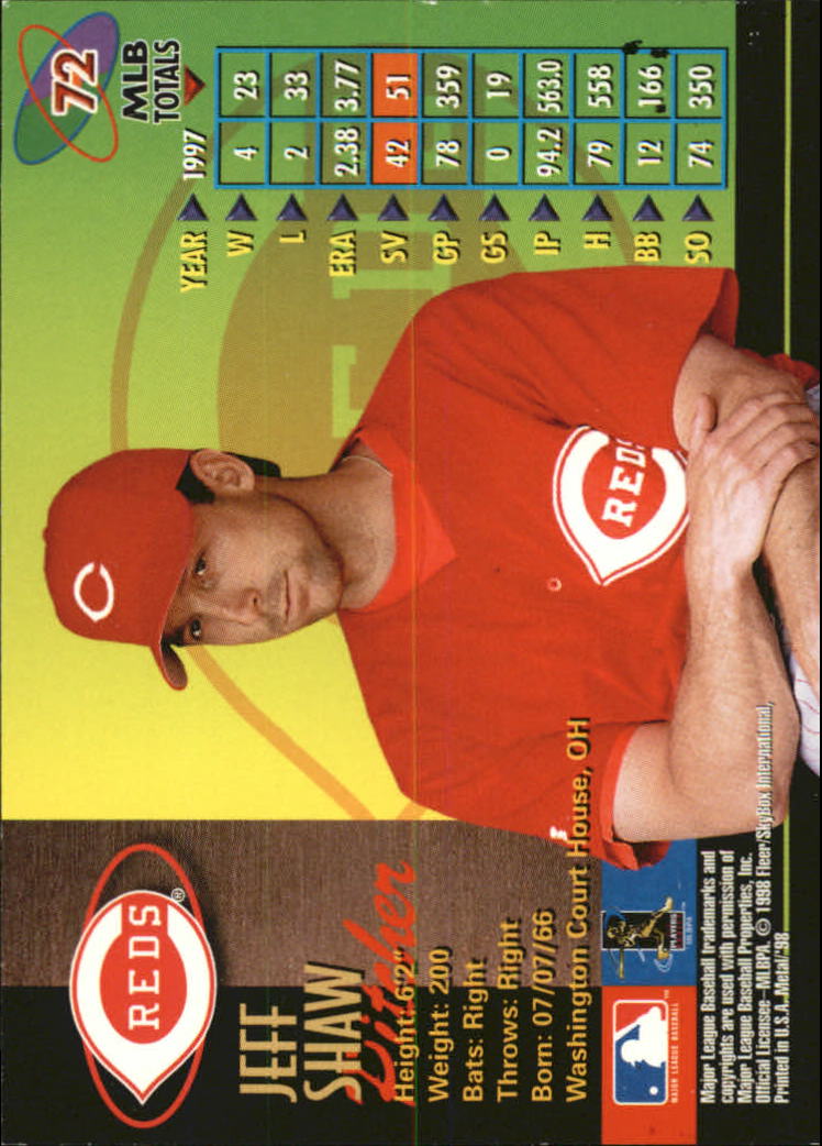 1998 Metal Universe Baseball "Main Set" Cards - Picture 145 of 441