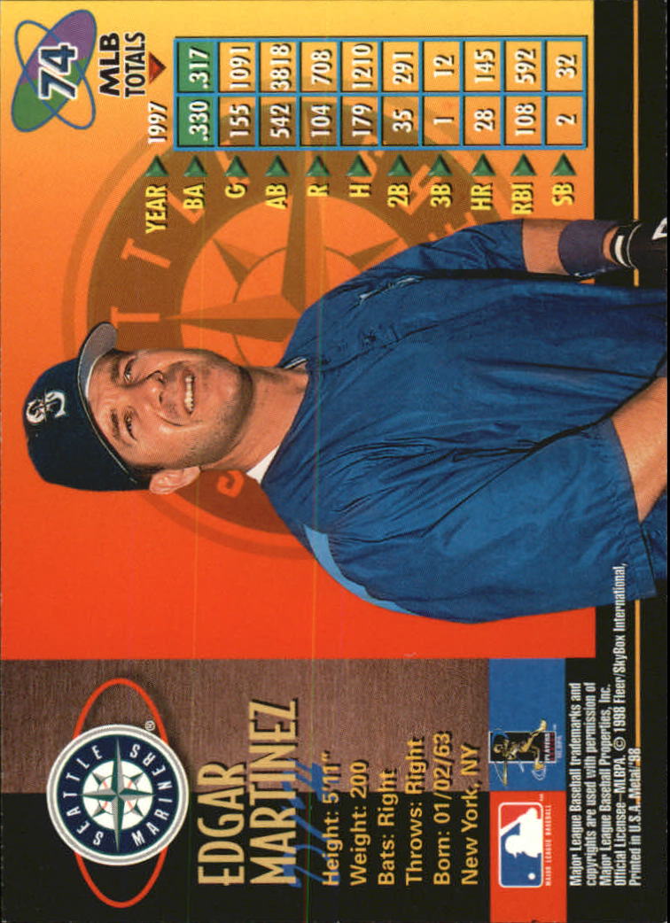 1998 Metal Universe Baseball "Main Set" Cards - Picture 149 of 441