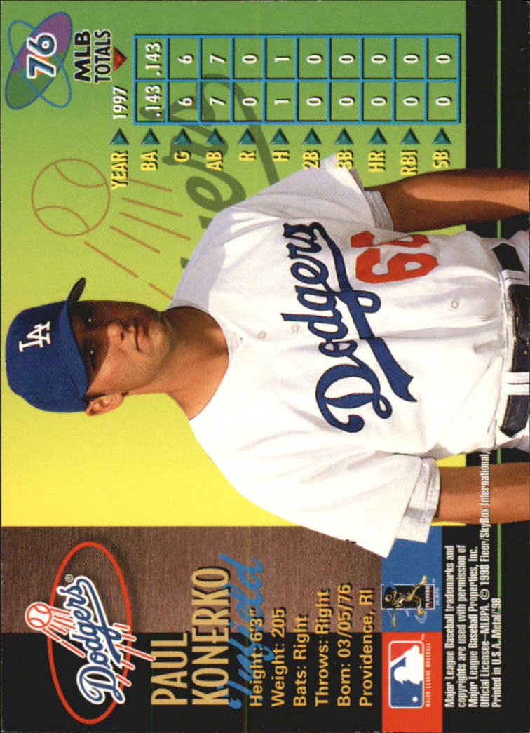 1998 Metal Universe Baseball "Main Set" Cards - Picture 153 of 441