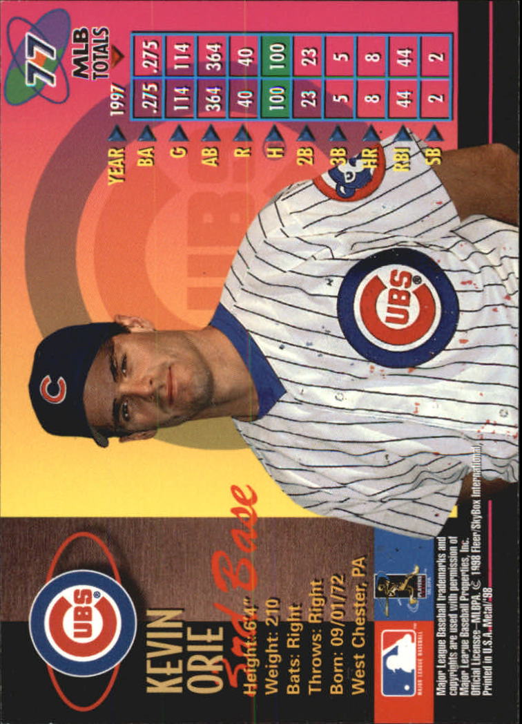 1998 Metal Universe Baseball "Main Set" Cards - Picture 155 of 441