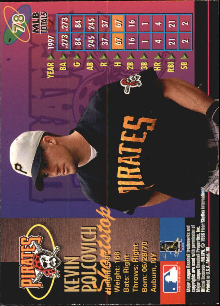 1998 Metal Universe Baseball "Main Set" Cards - Picture 157 of 441