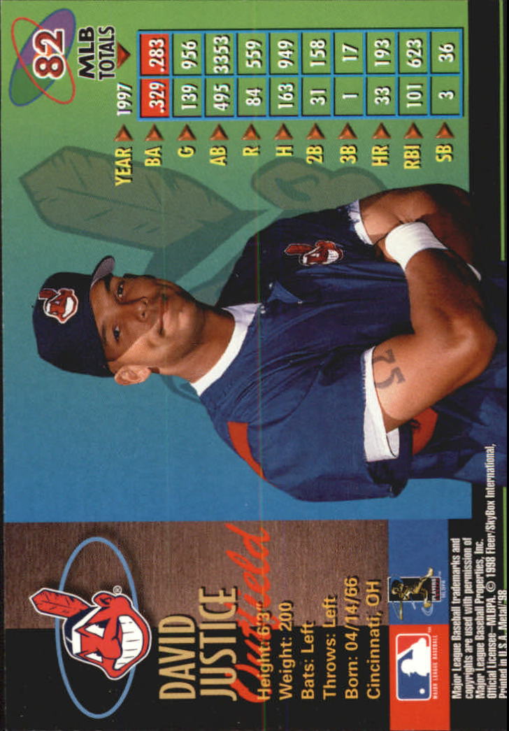 1998 Metal Universe Baseball "Main Set" Cards - Picture 165 of 441