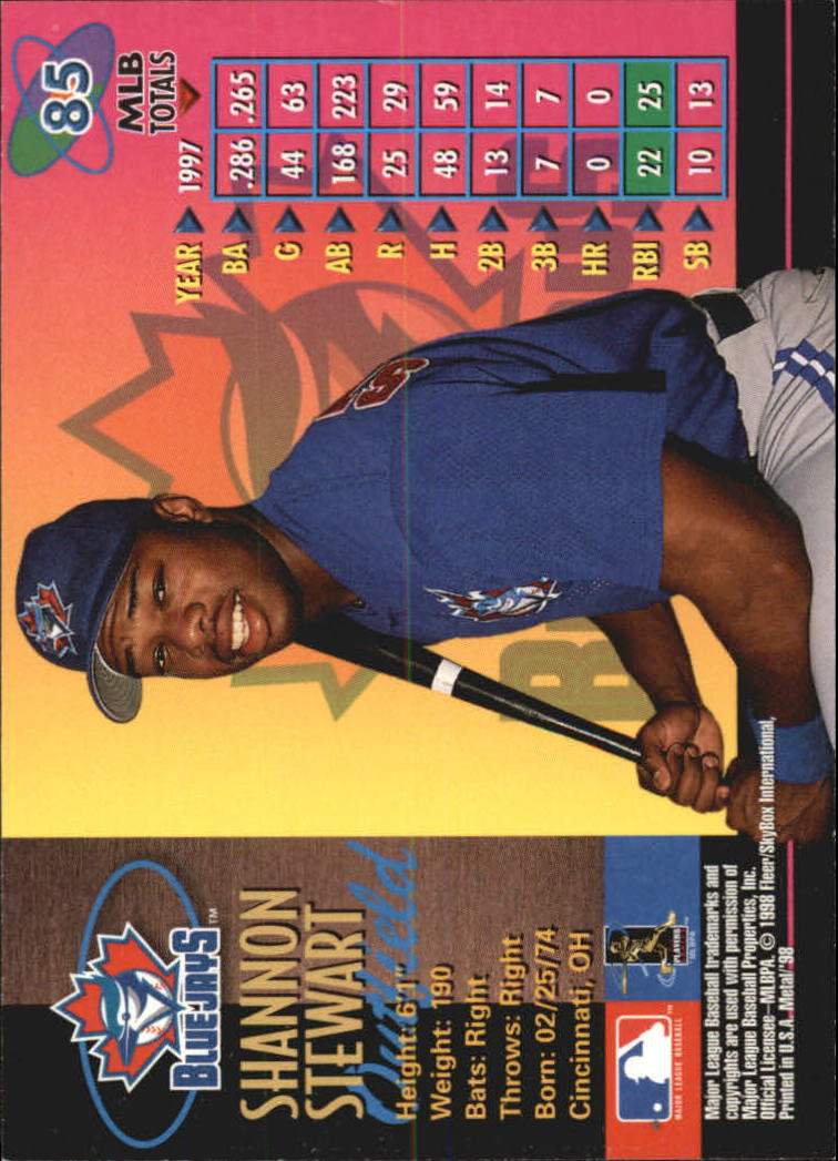 1998 Metal Universe Baseball "Main Set" Cards - Picture 171 of 441
