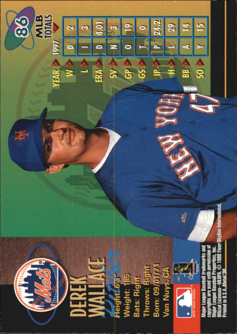 1998 Metal Universe Baseball "Main Set" Cards - Picture 173 of 441