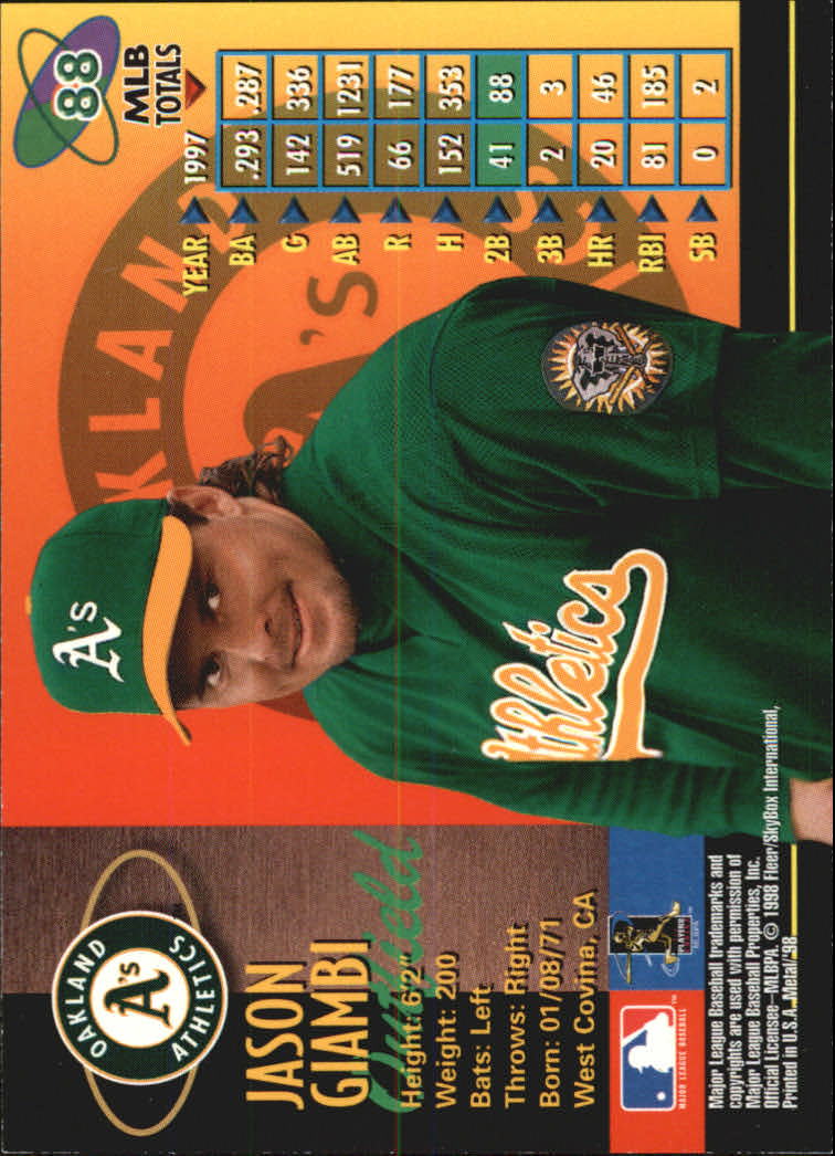 1998 Metal Universe Baseball "Main Set" Cards - Picture 177 of 441